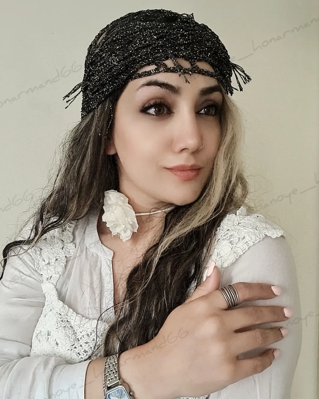 اسکارف ابریشمی زری دار